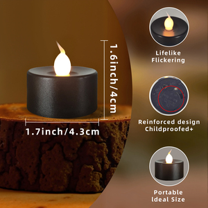12-Pack Timer <strong>LED</strong> Charging Tealight Candle <strong>Lamp</strong> Long-Endurance Plastic Christmas Party Atmosphere Light <strong>Led</strong> Candle Light - Product Image 1