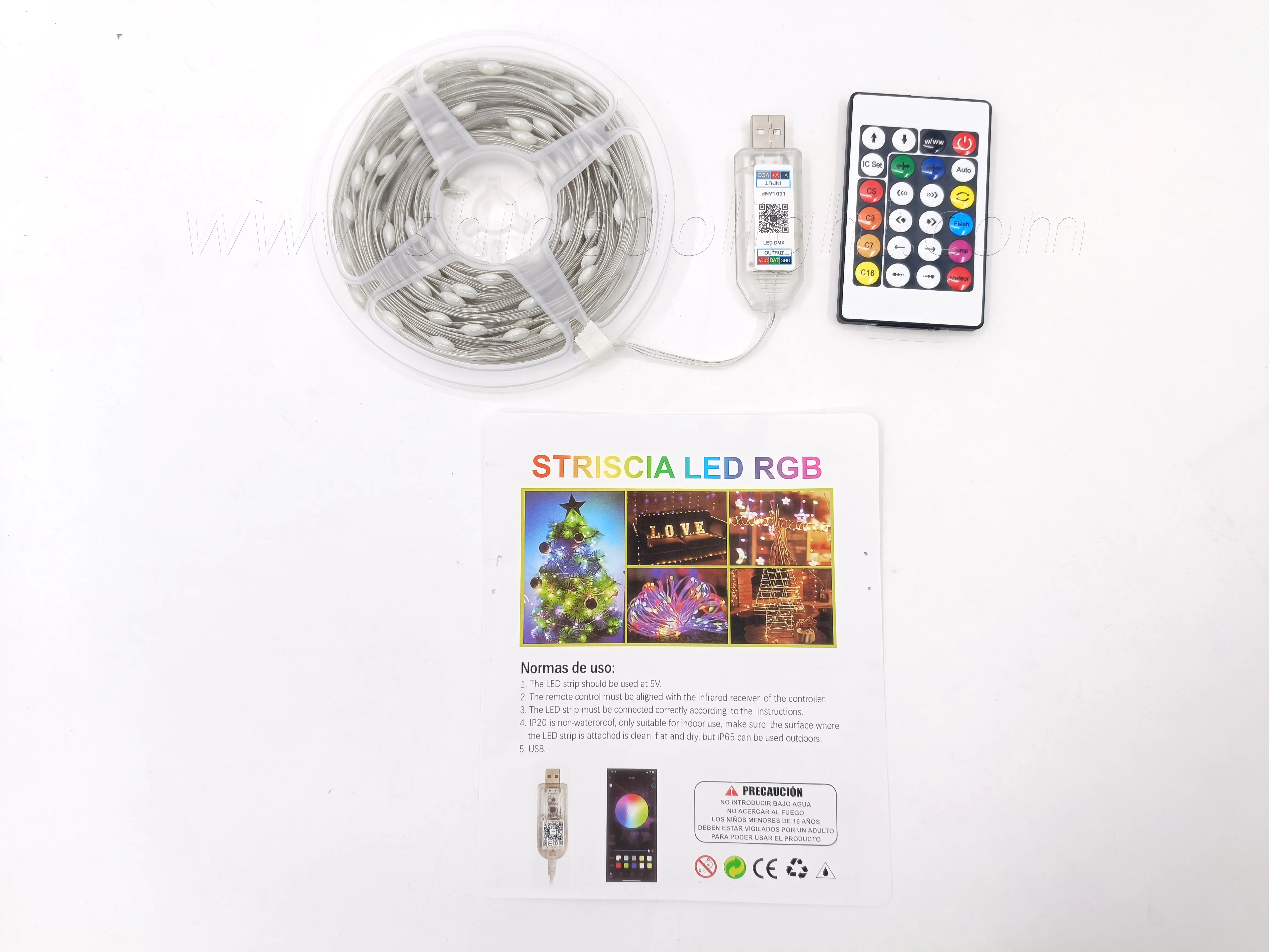 Led şerit ışıkları 20, 82ft/25m uzun akıllı Led ışık şeritler müzik Sync 5050 RGB renk değiştirme halat ışıkları, Bluetooth APP/IR