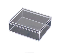 Boîte en plastique PS transparente avec couvercle, taille personnalisée, conteneur en plastique transparent PS pour l'emballage de produits ménagers