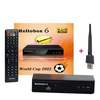 Récepteur Satellite Prix Compétitif Support H.265 HEVC T2MI Hellobox6 DVB S2 Full HD 1080P Montage CPU Moule Privé USB WiFi DVB Finder