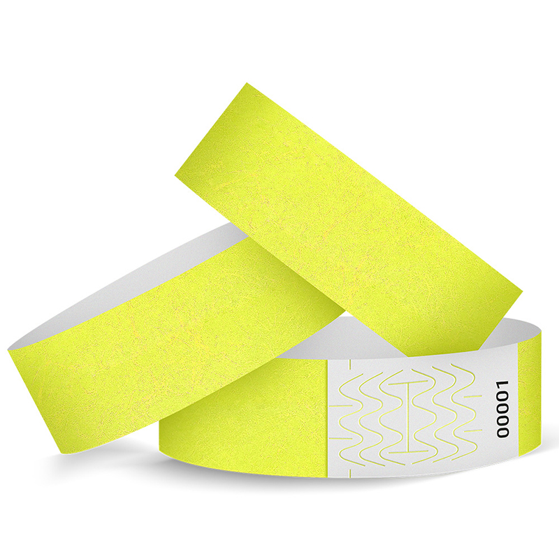 tyvek wristband neon yellow