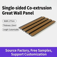 Panneau mural extérieur WPC à grain de bois 3D gaufré de qualité supérieure, 2e génération, co-extrusion, excellent revêtement mural pour façade de bâtiment moderne