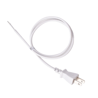 Cordon d'alimentation plat blanc à 2 conducteurs 1.25mm carré 5 mètres certifié PSE VCT