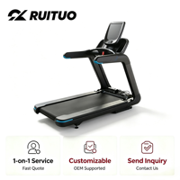 Tapis roulant électrique commercial avec écran LED, inclinaison manuelle, moteur 3-7HP, usage domestique, écologique, pour la musculation