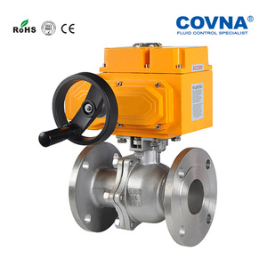 Vanne à boisseau sphérique Kovina DN50 en acier inoxydable à bride avec volant AC220V - Product Image 3