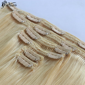 Factory price Top Grade Double Drawn Lace Clip in Human Hair Extension - Product Image 6