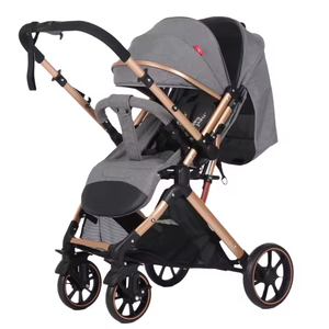 Cochecito para Bebé, Material <span class=keywords><strong>de</strong></span> Algodón, Marco <span class=keywords><strong>de</strong></span> Acero Inoxidable, Plegable, Bidireccional, Asiento <span class=keywords><strong>de</strong></span> Alta Visibilidad, Reclinable, Ligero - Product Image 2