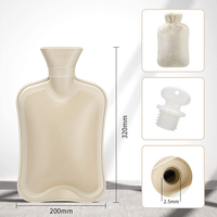 Produits les plus vendus 2025 sac à eau chaude en caoutchouc personnalisé en gros avec couverture en peluche