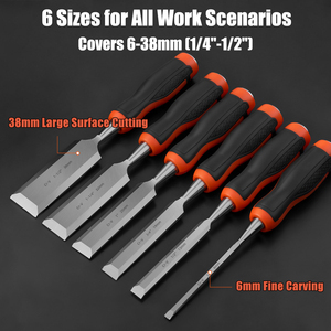Kit de 8 Cinceles para Trabajar la Madera con Piedra de Afilar, Estuche Rígido para Trabajos de Artesanía y Reparación - Product Image 6