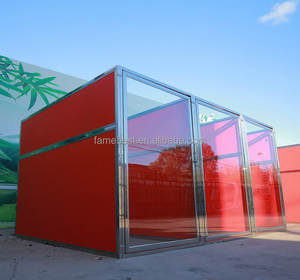 Sistem Kandang Anjing Mewah dari Baja Anti Karat 304 dengan Gerbang Kaca, Penutup Tombol, Pola Solid - Product Image 6