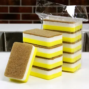 Household Polyurethane Foam Kitchen Cleaning Sponge Scrub Abrasive Scouring Pad For Heavy Duty Cleaning