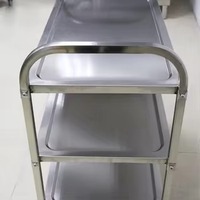 Capacité commerciale résistante du chariot à nourriture de cuisine d'acier inoxydable de 3 couches 9L pour le service de restaurant