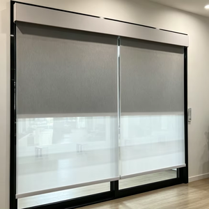 Persianas Enrollables Motorizadas <span class=keywords><strong>de</strong></span> Doble Capa para Interiores, Día y Noche, Opacas, con Control Remoto Inteligente para el Hogar y la Oficina - Product Image 1