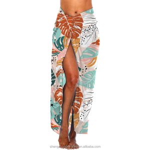 USA Hawaii tùy chỉnh in thiết kế nóng bán 100% Rayon sarong pareo bãi biển khăn & áo tắm coverup váy & phong <span class=keywords><strong>c</strong></span>ách Bikini Bìa up - Product Image 3