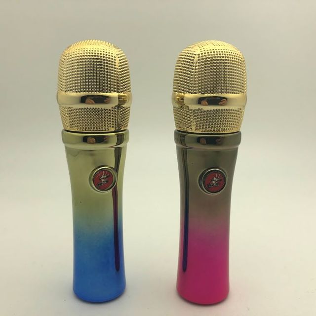 Sunrise New Unique Design 20ml Microphone Shape Color Coating Perfume Spray Glass Bottle