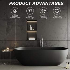 <span class=keywords><strong>Nicho</strong></span> de <span class=keywords><strong>ducha</strong></span> de baño personalizado con luz LED <span class=keywords><strong>Nicho</strong></span> De <span class=keywords><strong>Ducha</strong></span> Estante empotrado de baño <span class=keywords><strong>Nicho</strong></span> de pared de <span class=keywords><strong>ducha</strong></span> de acero inoxidable - Product Image 4