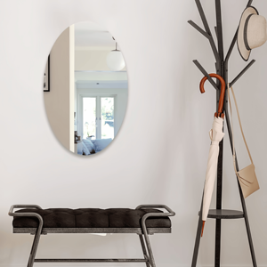 Specchio Adesivo <span class=keywords><strong>da</strong></span> <span class=keywords><strong>Parete</strong></span> per Bagno Moderno e Lussuoso, Ovale, Flessibile, in Acrilico Infrangibile, Personalizzabile - Product Image 1