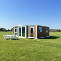 Villa de luxe à deux étages, duplex, maison conteneur de 40 pieds, extensible, préfabriquée, moderne, avec un design intérieur entièrement meublé