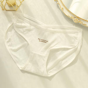 Grosir pakaian dalam katun murni ramah kulit berongga nyaman sederhana, belahan tinggi, celana segitiga pas pinggul - Product Image 3