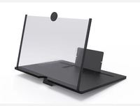Loupe d'écran de téléphone portable 3D HD de 10 pouces avec support pliable noir pour bureau – Cadeau de fête