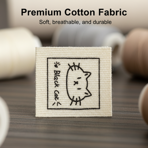 Garment Accessories Private Wholesale Custom Brand <b>Name</b> Logo Damask Non-Woven Washable Stitch Tags for Clothing - Product Image 2