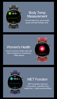 Montre connectée de santé S200 avec ECG, EDA, oxymètre de pouls, suivi du sommeil et pompe à air – Montre intelligente pour la santé