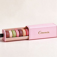 Boîte à macarons personnalisée de qualité alimentaire avec poignée, en carton écologique, pour chocolats, biscuits, pâtisseries et bonbons