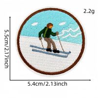 Patch brodé circulaire style aventure pour camping en plein air, à thermocoller, pour vêtements et décoration