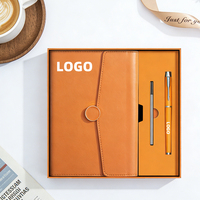 Coffret Cadeau Personnalisé de Carnet en Cuir de Luxe et Stylo, Logo Personnalisé, Ensemble de Papeterie pour Réunions d'Affaires et Conférences
