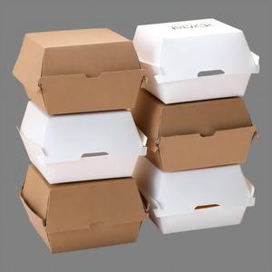 Caja de Papel Desechable para Hamburguesas de Grado Alimenticio, con Logotipo Personalizado, para Comida para Llevar, Caja para Hamburguesas y Pollo Frito - Product Image 5