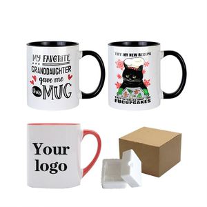 Taza de Café de Porcelana Blanca de Lujo de 11 oz con Logotipo Personalizado, para Sublimación, con Asa, para Regalos Promocionales Empresariales - Product Image 4