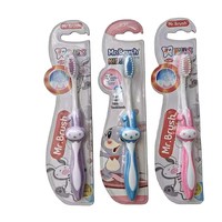Brosse à dents manuelle pour enfants, logo personnalisé, dessin animé, plastique, portable, auto-brossage, poils doux