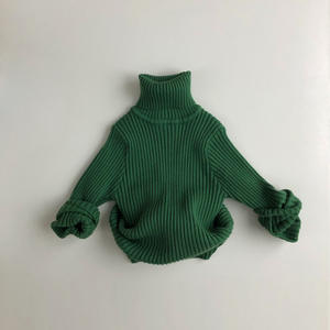 Suéter de Punto Acanalado para Bebé Niña/Niño, Cuello Alto, Primavera/Otoño/Invierno, Jersey de Punto para Niños, Color Sólido, Ropa para Bebés de 3 a 12 Años - Product Image 4
