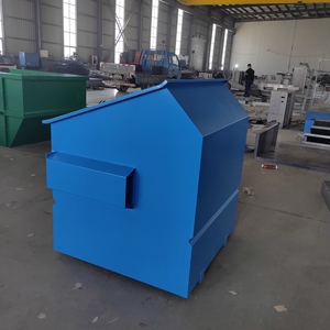 Vente chaude Poubelle à chargement frontal Chariot élévateur industriel Skip Prépayé 20% Plus Poubelle de <span class=keywords><strong>recyclage</strong></span> de déchets mobile à roues et couverte - Product Image 3