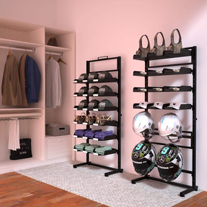 Magasin de haute qualité multicouche Baseball camionneur paille chapeau d'hiver seau bonnet Melin chapeau casquette casque métal présentoir support - Product Image 5