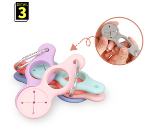 Creative Water Bottle Shape Silicone Carabiner <b>Key</b> <b>Holder</b> 6 Color Option Functional Buckle for Backpack Outdoor - Product Image 6