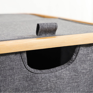 <b>Collapsible</b> Laundry Basket Grey 54Cm X 53.5Cm X 34Cm Foldable <b>Storage</b> Organizer For Clothes And Toys - Product Image 3