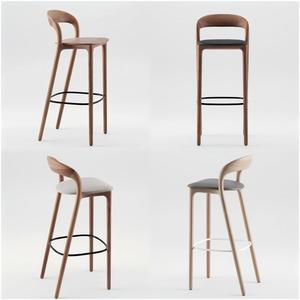 Ghế quầy bar gỗ nguyên khối phong cách Bắc Âu hiện đại và đơn giản, thiết kế lưng cao bền chắc, sang trọng nhẹ nhàng, chất liệu gỗ sồi tự nhiên, dùng cho khách sạn - Product Image 5