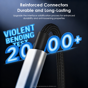 Câble <span class=keywords><strong>de</strong></span> <span class=keywords><strong>données</strong></span> personnalisé 100W avec affichage numérique, placage électrolytique dégradé, charge rapide, longueur 1,2 m, type C pour téléphone <span class=keywords><strong>et</strong></span> tablette - Product Image 6