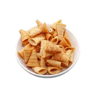 Automatic Bugles Doritos Chips Frying Snacks Making Machine Fried Pallets Snack Food Production Line