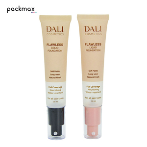 Tube souple personnalisé de 30 ml pour lotion et essence avec tête de pompe à pression, corps de tube transparent en PE, emballage cosmétique - Product Image 1