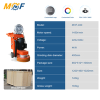 MHF 	 Polisseuse compacte 350 400 à pousser manuellement 110V 220V 380V, ponceuse de surface autoportée pour le polissage des coins