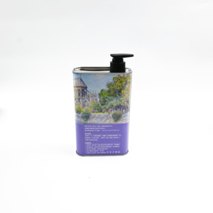 Boîte en fer blanc rectangulaire de 1000 ml avec pulvérisateur à pompe, impression personnalisée, conteneur en fer blanc OEM pour emballage de shampoing, gel douche et cosmétiques - Product Image 5