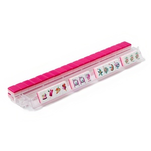 Fichas de Mahjong Americanas Modernas con Diseño Degradado Rosa Crema, Arte de Mahjong Americano Pintado a Mano, Fichas de Mahjong Acrílicas Americanas - Product Image 5