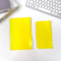 Pochette multifonctionnelle A5 A6 à 6 trous avec fermeture éclair, pochette souple en PVC pour classeur, accessoires, enveloppe pour argent liquide pour classeur de budget