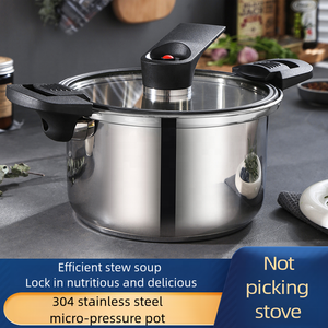 Casserole multifonctionnelle moderne antiadhésive à micro-pression pour la cuisine, idéale pour les soupes, les bouillons et les ragoûts, 20/24 cm - Product Image 5