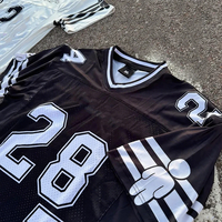 Kaos Jersey Olahraga Mesh Sablon Oversize 100% Katun Custom untuk Pria, Bernapas, Cocok untuk Sepak Bola dan Baseball