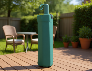 Ombrello Pieghevole in Poliestere con Palo in Alluminio, Design Minimalista per Uso Esterno e Protezione dalla Pioggia - Product Image 2