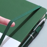 Cadeaux d'affaires promotionnels bleu marine A5 cahier de journal doublé en cuir à couverture rigide avec logo