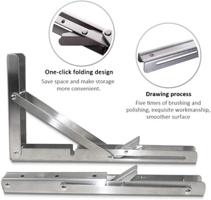 Kệ Có Thể Gập <span class=keywords><strong>L</strong></span>ại Bằng Thép Không Gỉ, Kệ Góc Chữ <span class=keywords><strong>L</strong></span> Gắn Tường - Product Image 2